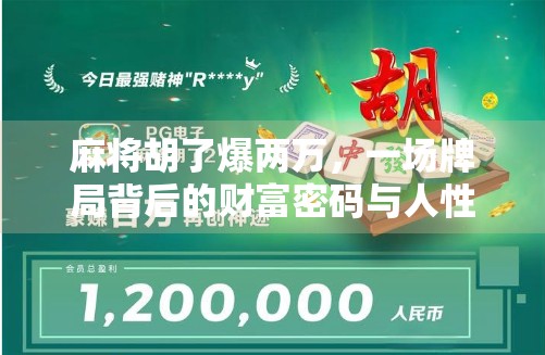 麻将胡了爆两万，一场牌局背后的财富密码与人性博弈