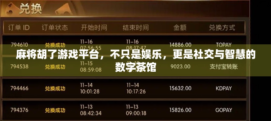 麻将胡了游戏平台,不只是娱乐,更是社交与智慧的数字茶馆 麻将胡了游戏平台,不只是娱乐,更是社交与智慧的数字茶馆