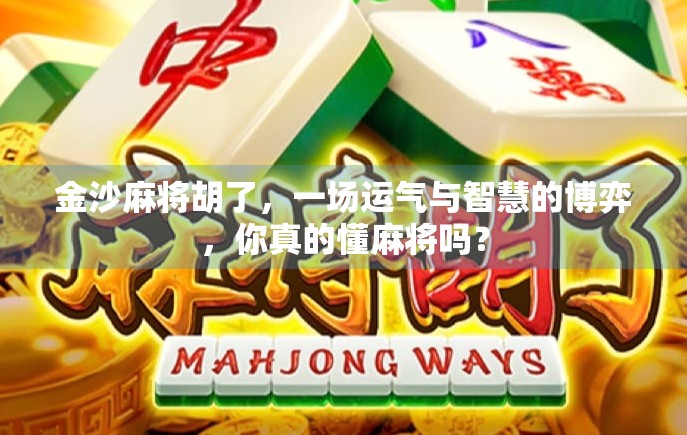 金沙麻将胡了，一场运气与智慧的博弈，你真的懂麻将吗？