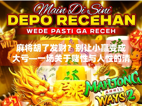 麻将胡了发财？别让小赢变成大亏—一场关于赌性与人性的清醒对话