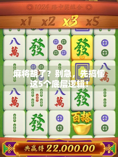 麻将胡了?别急,先搞懂这5个底层逻辑! 麻将胡了?别急,先搞懂这5个底层逻辑!