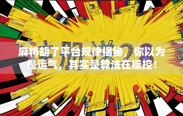 麻将胡了平台规律揭秘,你以为是运气,其实是算法在操控! 麻将胡了平台规律揭秘,你以为是运气,其实是算法在操控!