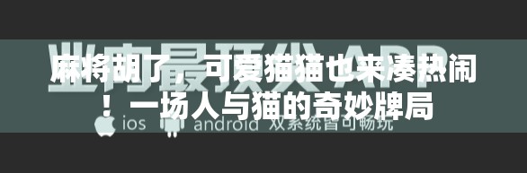 麻将胡了,可爱猫猫也来凑热闹!一场人与猫的奇妙牌局 麻将胡了,可爱猫猫也来凑热闹!一场人与猫的奇妙牌局